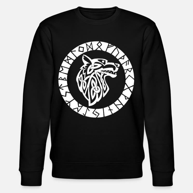 Emblème viking du loup blanc - Sweat bio CHANGER Stanley/Stella Unisexe - noir