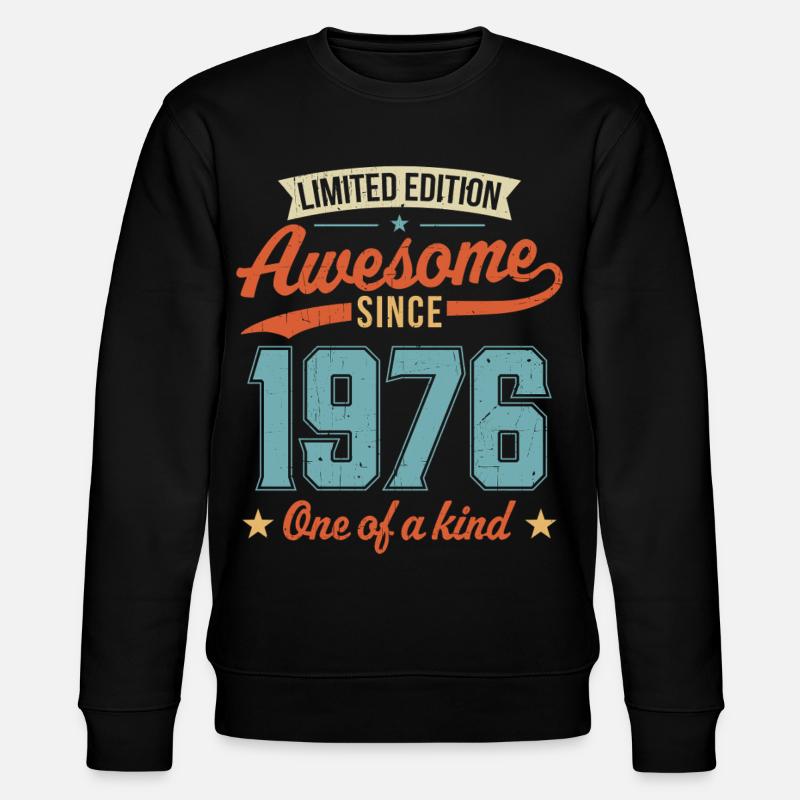 Genial seit 1976 - Stanley/Stella Unisex Bio-Sweatshirt CHANGER  - Schwarz
