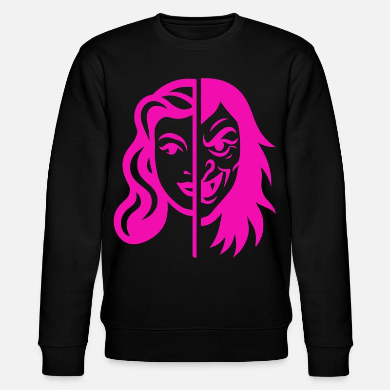 Contraste du visage divisé - Sweat bio CHANGER Stanley/Stella Unisexe - noir