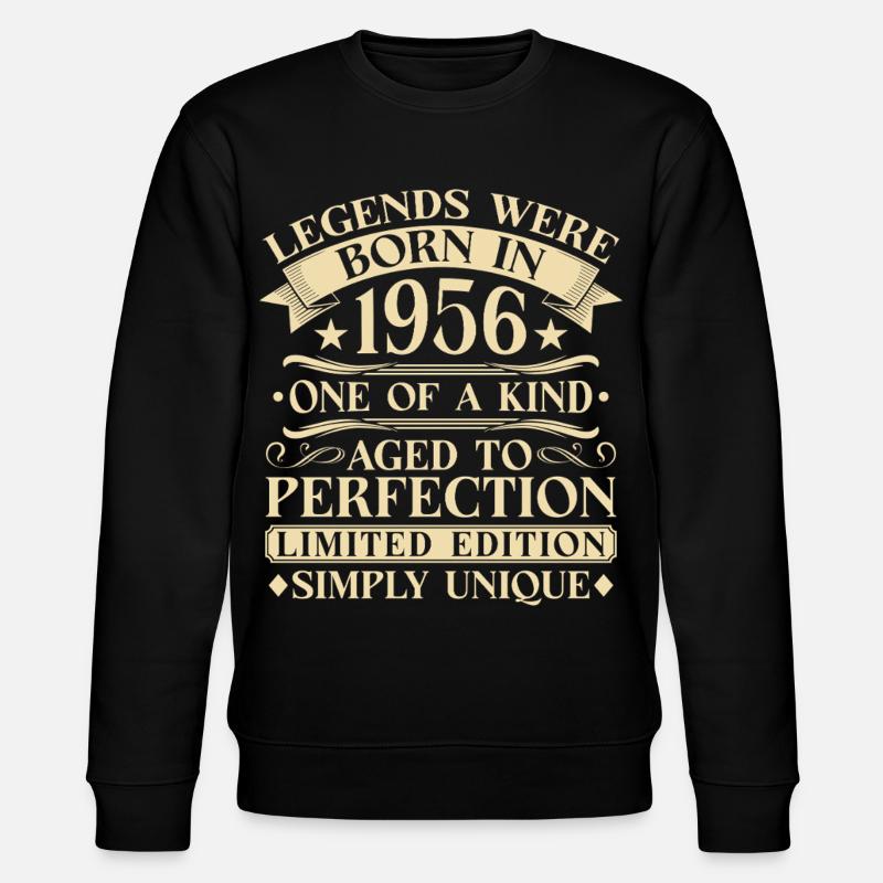 70-årsdag 1956 år - Stanley/Stella CHANGER økologisk unisex-sweatshirt - svart