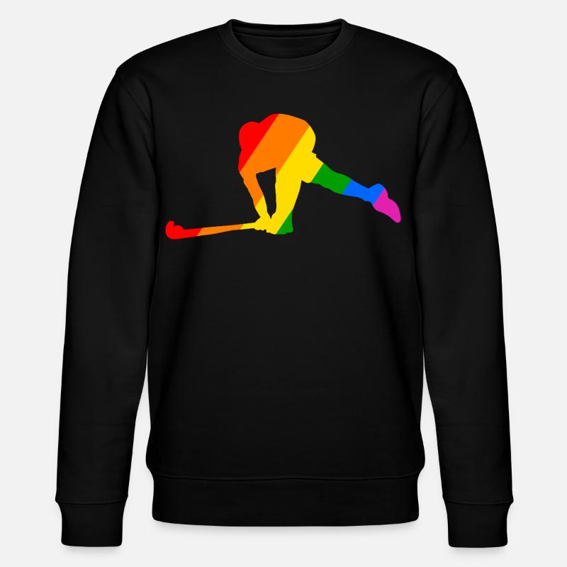 Rainbow Field Hockey Player - Stanley/Stella Unisex Bio-Sweatshirt CHANGER  - Schwarz