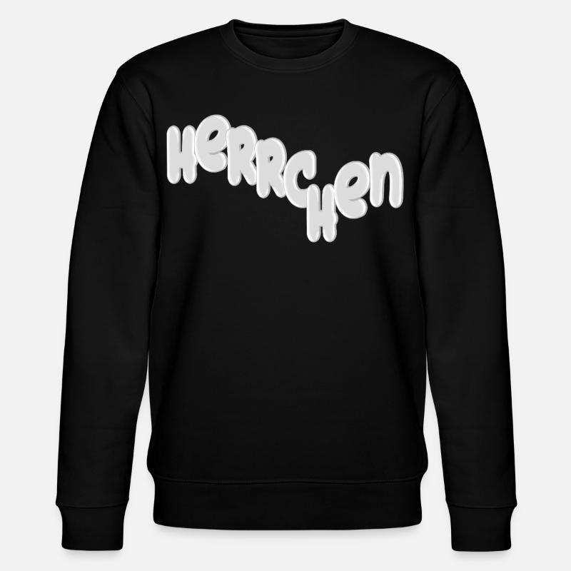 Herrchen Schriftzug 3D - Stanley/Stella Unisex Bio-Sweatshirt CHANGER  - Schwarz