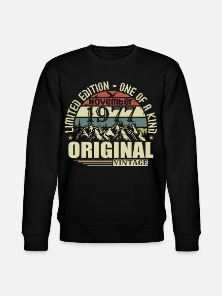 Birthday november 1977 - Stanley/Stella CHANGER Unisex Organic Sweatshirt - black