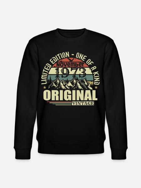 Birthday November 1973 - Stanley/Stella CHANGER Unisex Organic Sweatshirt - black