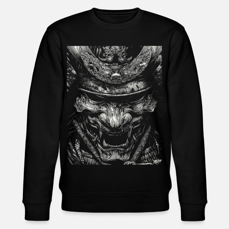 Dämonenmaske im Hochkontrast - Stanley/Stella Unisex Bio-Sweatshirt CHANGER  - Schwarz