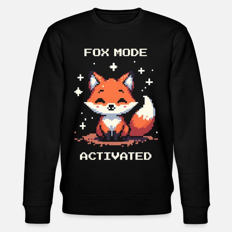Fuchsmodus aktiviert | Schlauer Fuchs - Stanley/Stella Unisex Bio-Sweatshirt CHANGER  - Schwarz