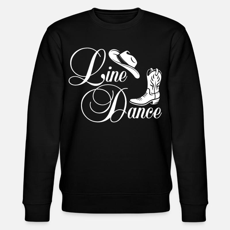 Line Dance Western Script - Stanley/Stella Unisex Bio-Sweatshirt CHANGER  - Schwarz