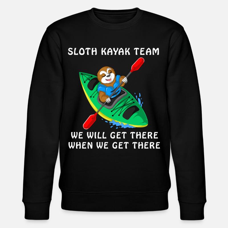 Sloth Kayak Team - Stanley/Stella CHANGER Unisex Organic Sweatshirt - black