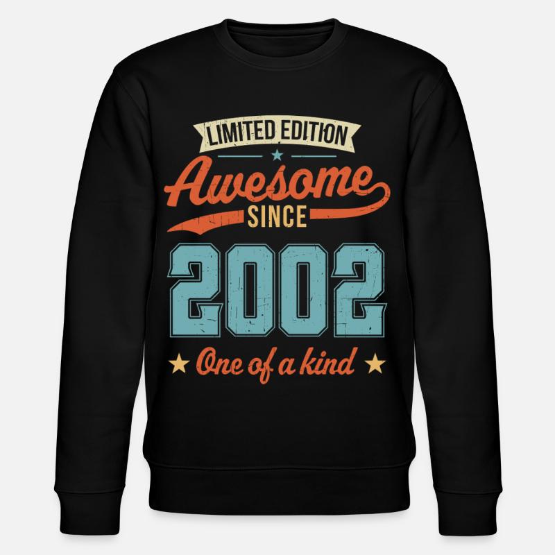 Awesome Since 2002 - Stanley/Stella CHANGER Unisex Organic Sweatshirt - black