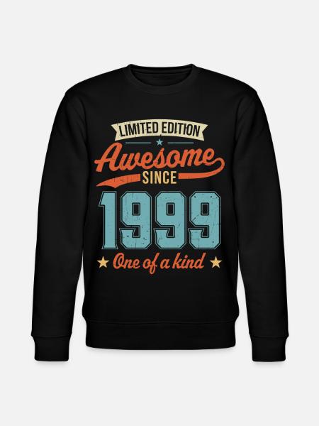 Awesome Since 1999 - Stanley/Stella CHANGER Unisex Organic Sweatshirt - black