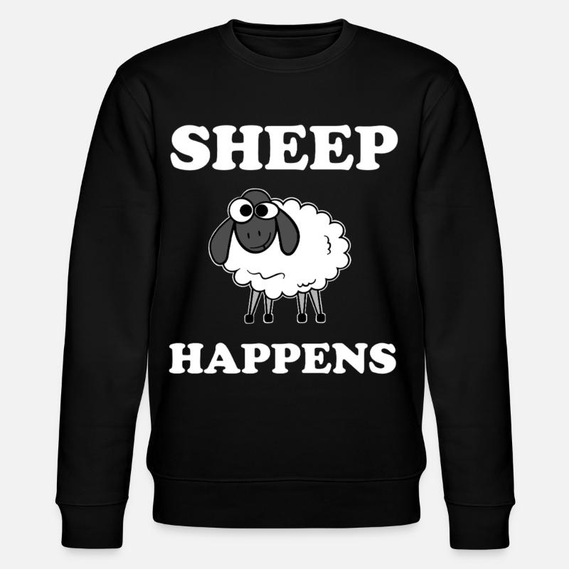 Sheep Happens - Stanley/Stella Unisex Bio-Sweatshirt CHANGER  - Schwarz