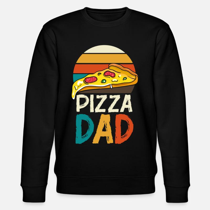 Pizza Dad Retro Logo - Stanley/Stella Unisex Bio-Sweatshirt CHANGER  - Schwarz