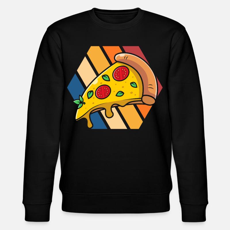 Pizza Pop Art Slice - Stanley/Stella Unisex Bio-Sweatshirt CHANGER  - Schwarz