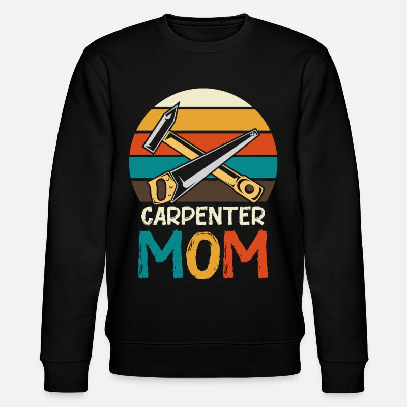 Carpenter Mother Retro Tool - Stanley/Stella CHANGER Unisex Organic Sweatshirt - black