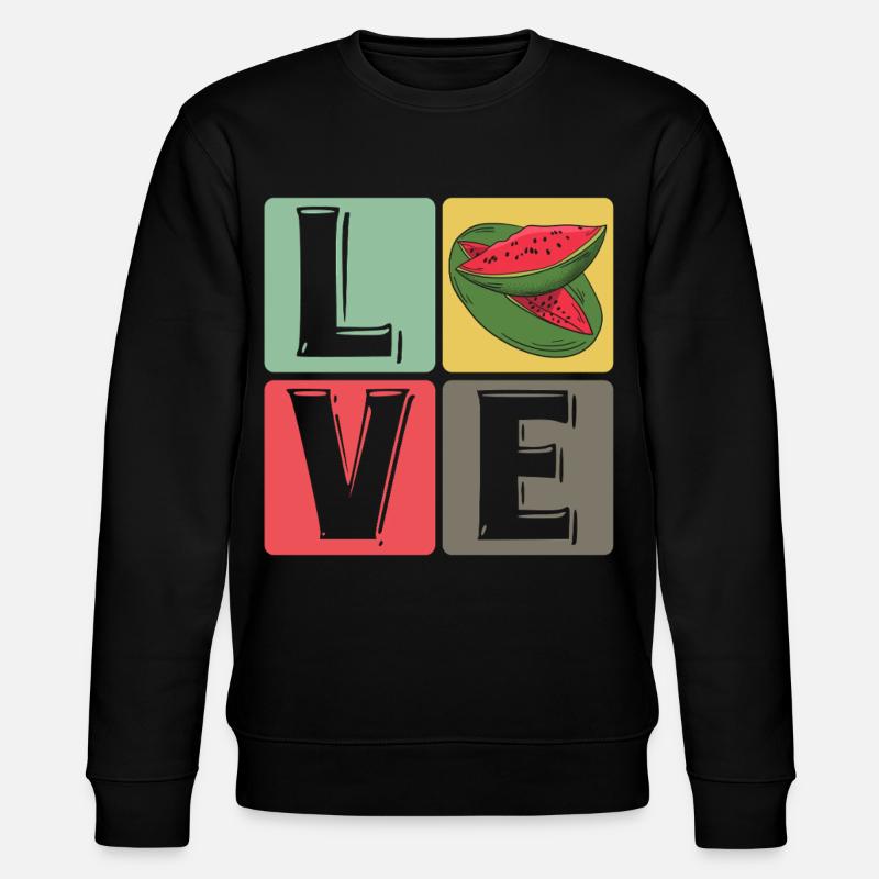 Blocs de pastèque Love Pop Art - Sweat bio CHANGER Stanley/Stella Unisexe - noir