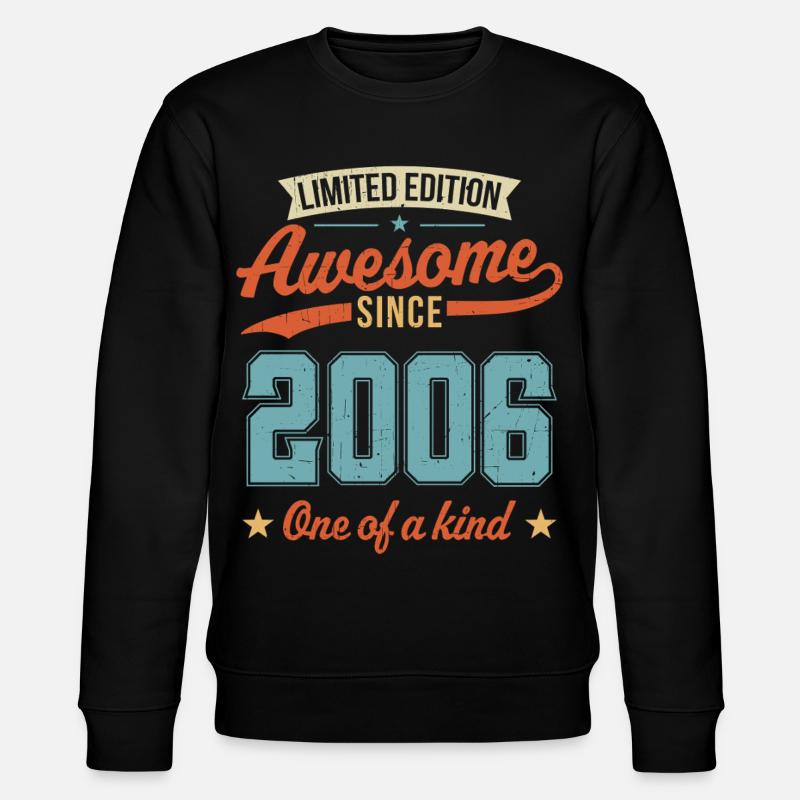 genial seit 2006 - Stanley/Stella Unisex Bio-Sweatshirt CHANGER  - Schwarz