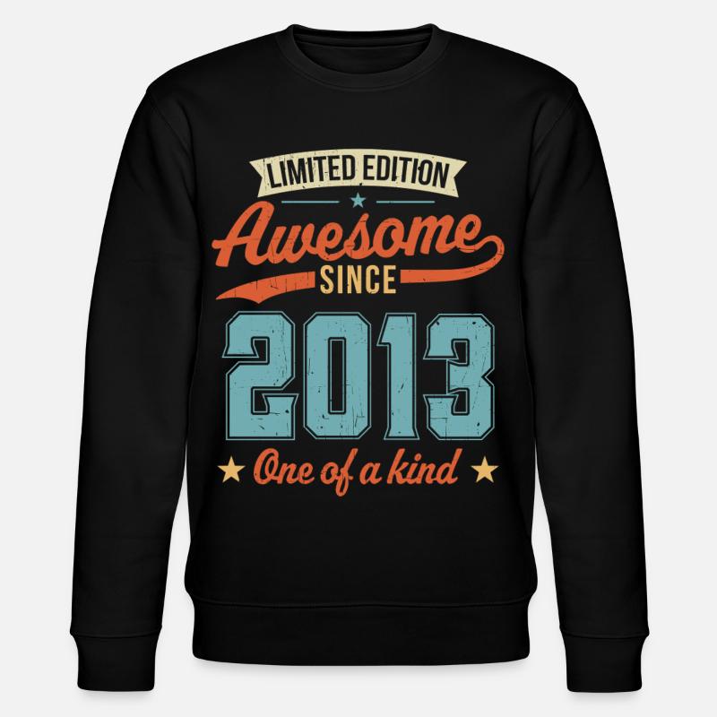 Genial seit 2013 - Stanley/Stella Unisex Bio-Sweatshirt CHANGER  - Schwarz