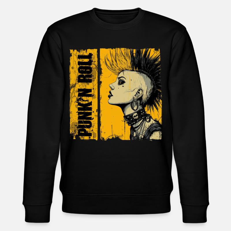 Punk'n Roll Mädchen  - Stanley/Stella Unisex Bio-Sweatshirt CHANGER  - Schwarz