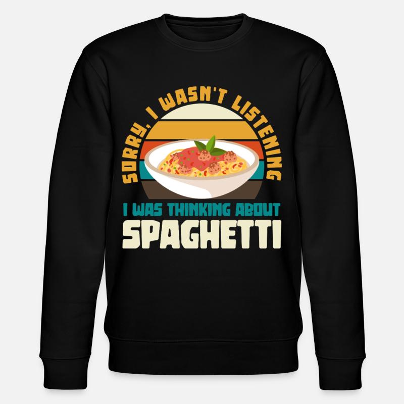 Spaghetti Denkpause Retro - Stanley/Stella Unisex Bio-Sweatshirt CHANGER  - Schwarz