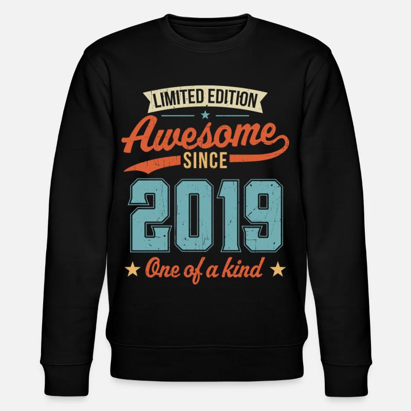 Großartig seit 2019 - Stanley/Stella Unisex Bio-Sweatshirt CHANGER  - Schwarz