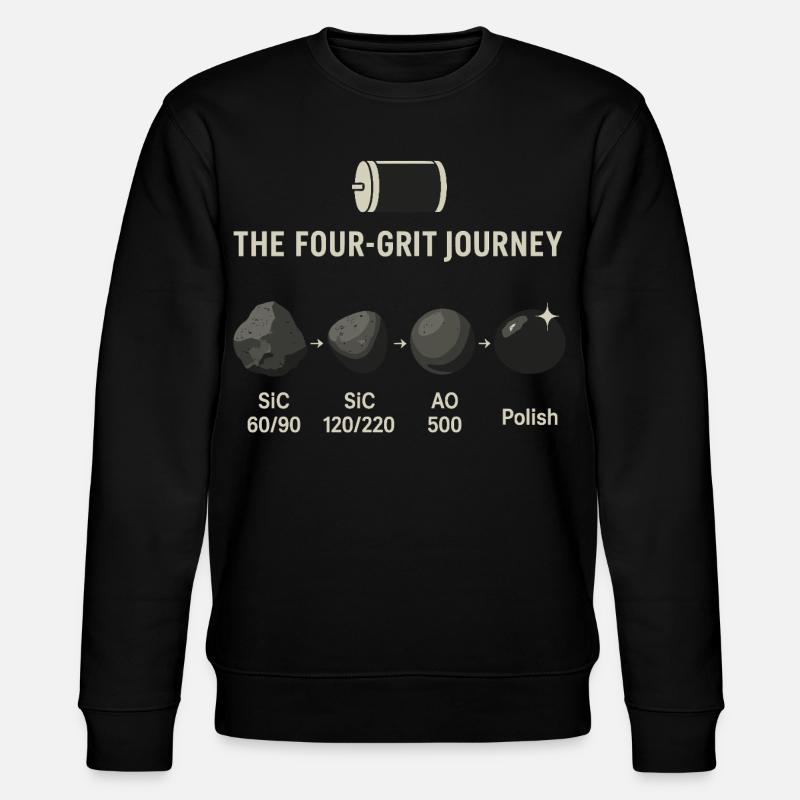 The Four-Grit Journey: Stone Polish Process - Stanley/Stella CHANGER Unisex Organic Sweatshirt - black