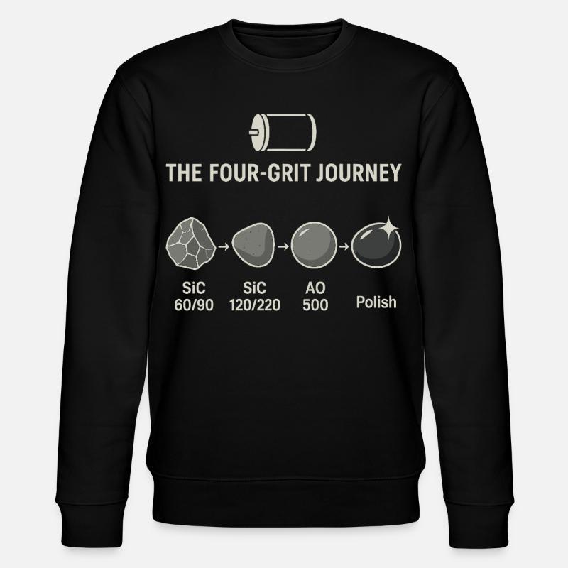 The four-step grinding process - Stanley/Stella CHANGER Unisex Organic Sweatshirt - black