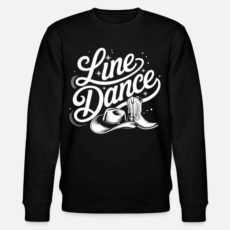 Line Dance Boots Illustration - Stanley/Stella CHANGER Unisex Organic Sweatshirt - black