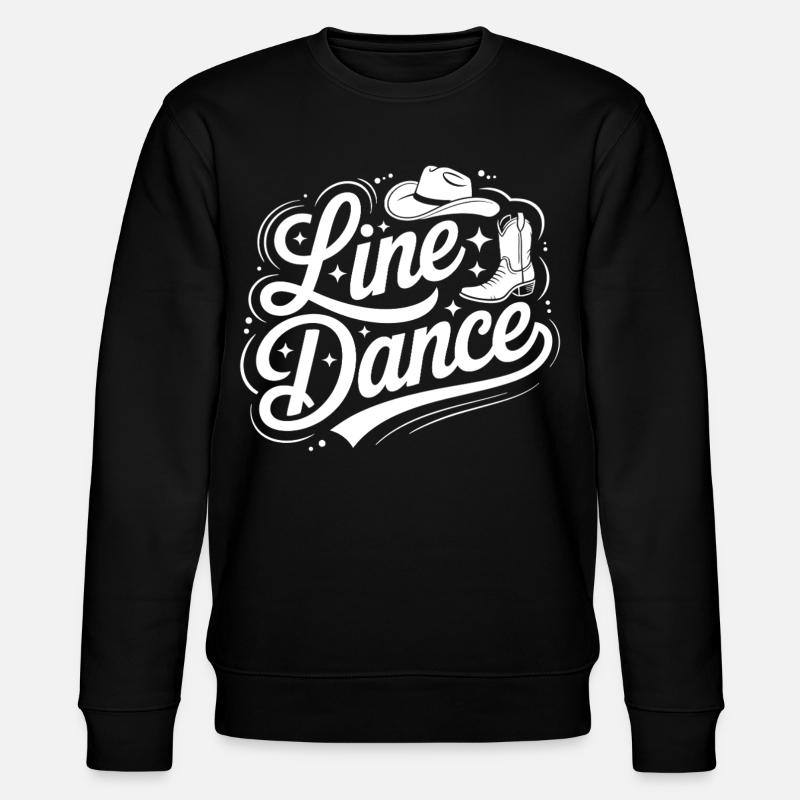 Line Dance Silhouette Lettering - Stanley/Stella CHANGER Unisex Organic Sweatshirt - black