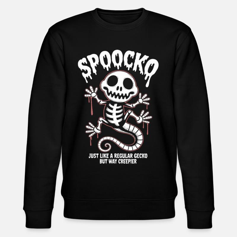 Spooky Skeleton Halloween - Stanley/Stella Unisex Bio-Sweatshirt CHANGER  - Schwarz