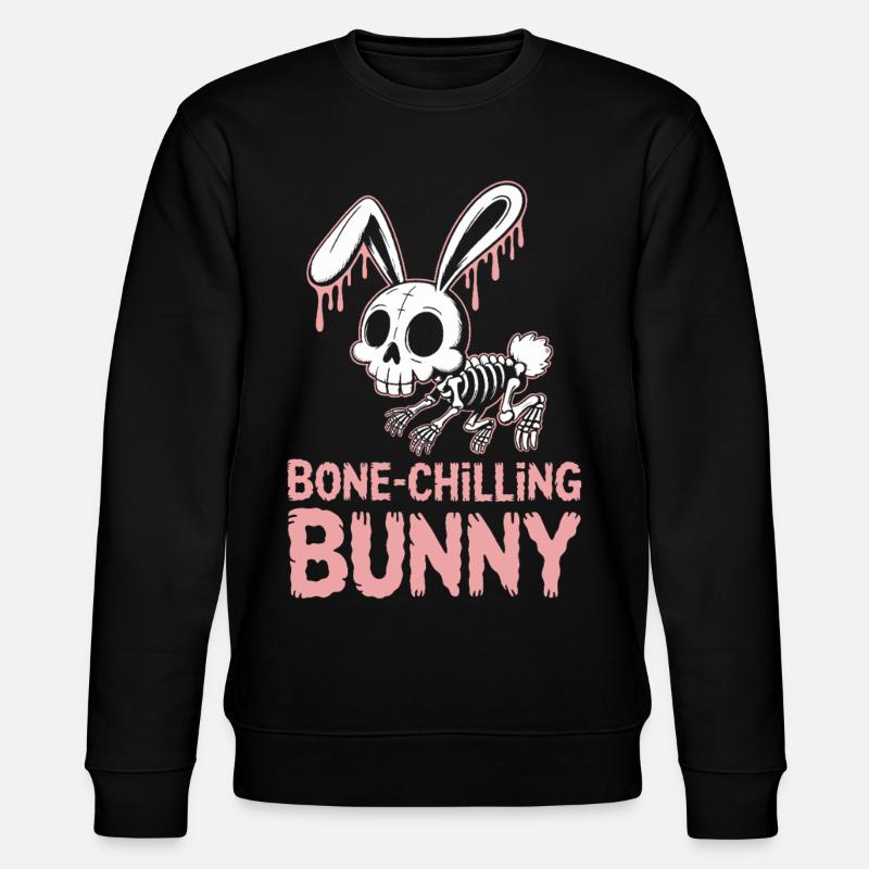 Bone-Chilling Bunny Halloween  - Stanley/Stella Unisex Bio-Sweatshirt CHANGER  - Schwarz