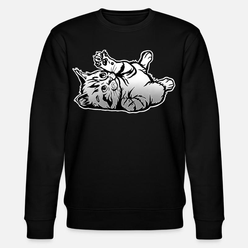 Verspielte Katze  - Stanley/Stella Unisex Bio-Sweatshirt CHANGER  - Schwarz