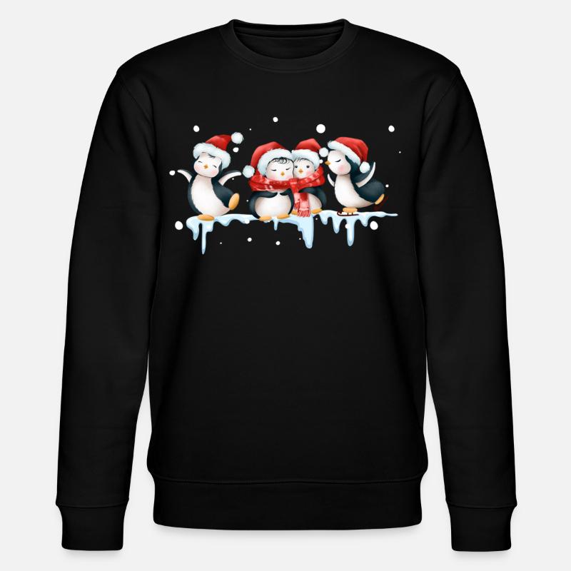 Drôle de pinguin Noël - Sweat bio CHANGER Stanley/Stella Unisexe - noir