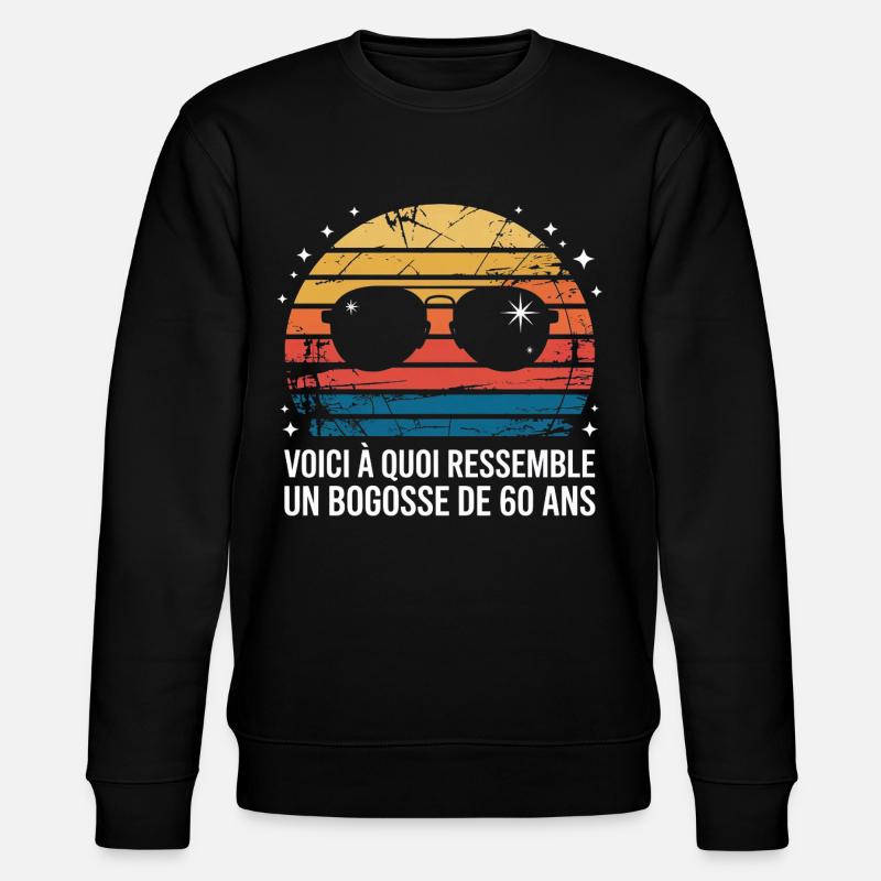 Rétro soleil lunettes 60 ans - Sweat bio CHANGER Stanley/Stella Unisexe - noir
