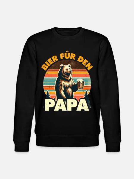 Father-to-be BEER FOR DAD Funny - Stanley/Stella CHANGER Unisex Organic Sweatshirt - black