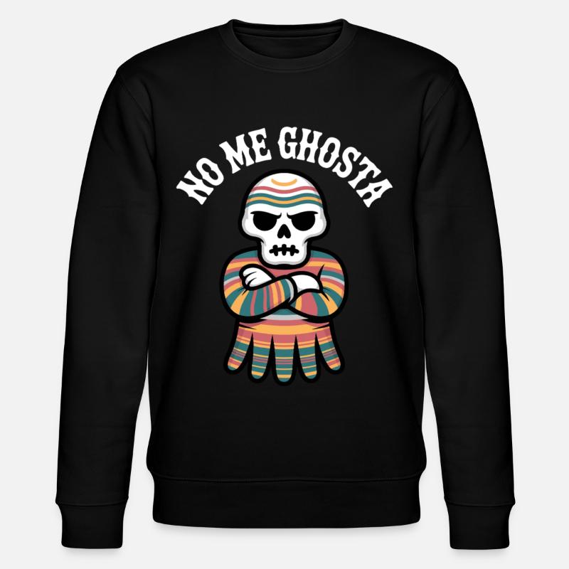 No Me Gusta Calavera Poncho - Stanley/Stella Unisex Bio-Sweatshirt CHANGER  - Schwarz