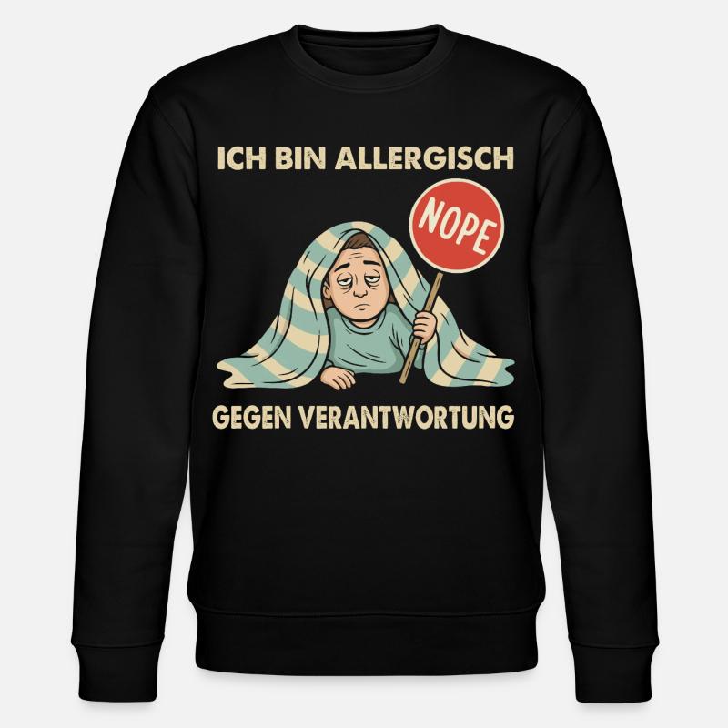 Allergisch gegen Verantwortung - Stanley/Stella Unisex Bio-Sweatshirt CHANGER  - Schwarz