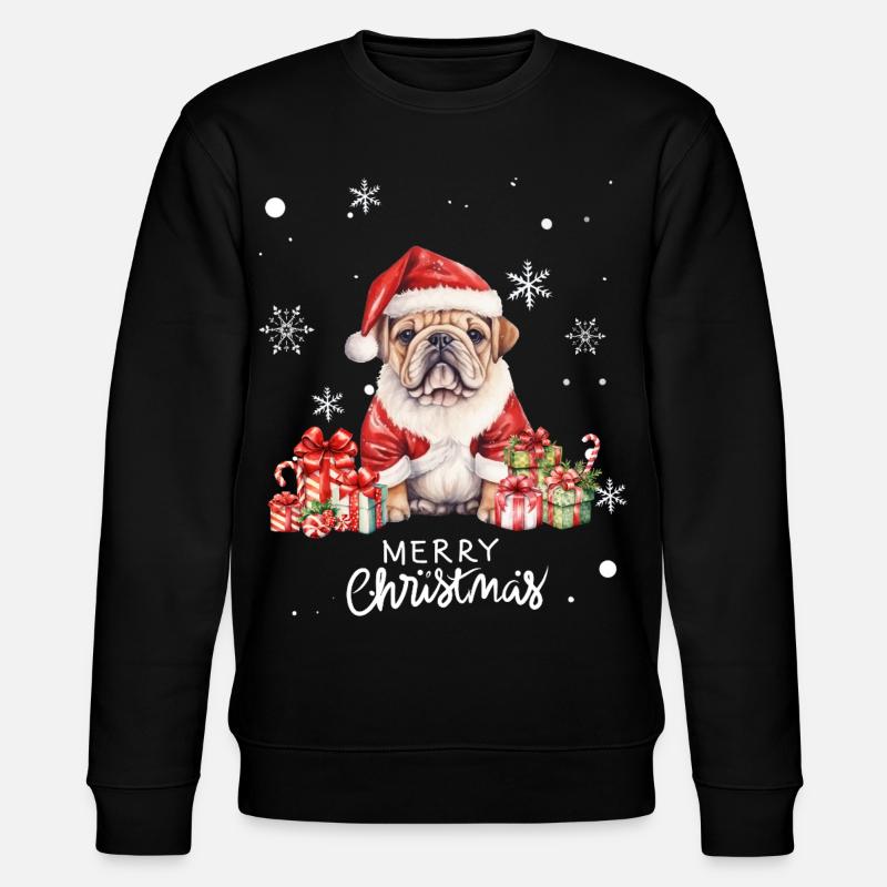 Hunde-Weihnachten - Stanley/Stella Unisex Bio-Sweatshirt CHANGER  - Schwarz