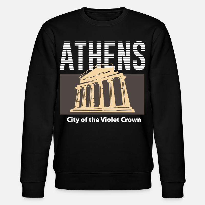 Athen, Stadt der Violetten Krone - Stanley/Stella Unisex Bio-Sweatshirt CHANGER - Schwarz