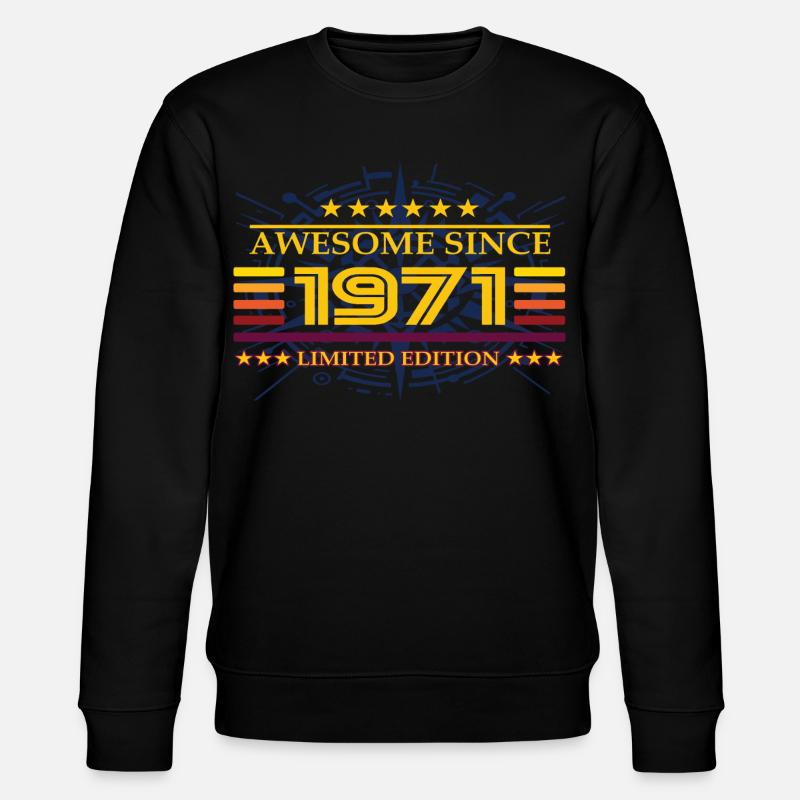 Awesome since 1971 Limited Edition - Stanley/Stella Unisex Bio-Sweatshirt CHANGER - Schwarz