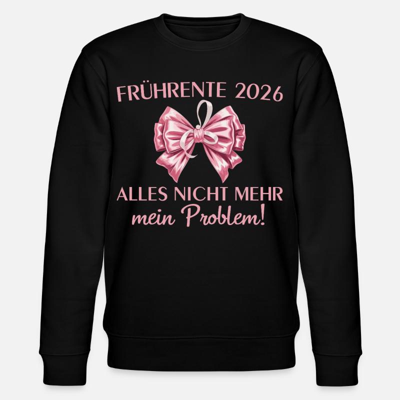 Frührente 2026 Arbeitskollegin in Altersteilzeit - Stanley/Stella Unisex Bio-Sweatshirt CHANGER  - Schwarz