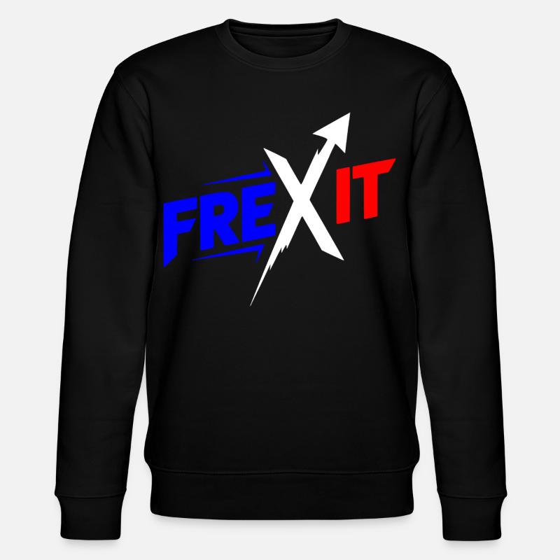 Frexit Blau Weiß Rot - Stanley/Stella Unisex Bio-Sweatshirt CHANGER  - Schwarz