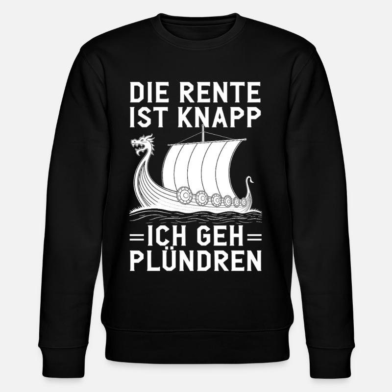 Rente Knapp Wikinger Plünderer - Stanley/Stella Unisex Bio-Sweatshirt CHANGER  - Schwarz