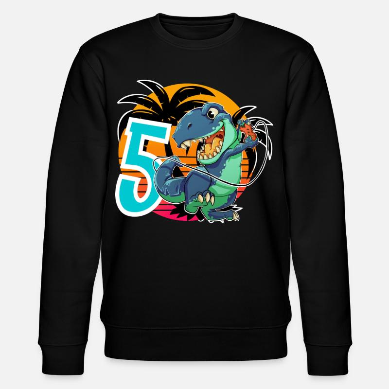 5 T Rex - Stanley/Stella Unisex Bio-Sweatshirt CHANGER  - Schwarz