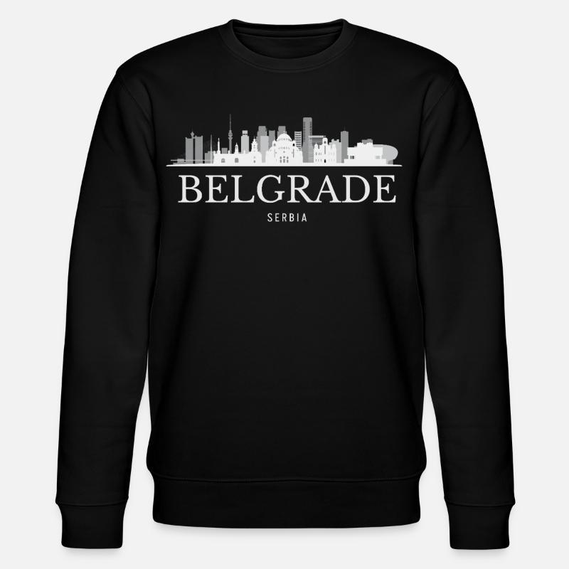 Silhouette de Belgrade, Belgrade Serbie - Sweat bio CHANGER Stanley/Stella Unisexe - noir