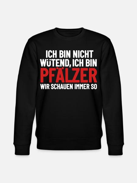 I'm not angry - I'm Palatine - Stanley/Stella CHANGER Unisex Organic Sweatshirt - black