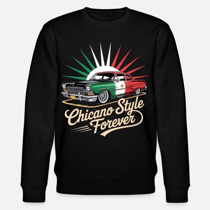 Chicano Forever Mexico Pride - Stanley/Stella CHANGER Unisex Organic Sweatshirt - black