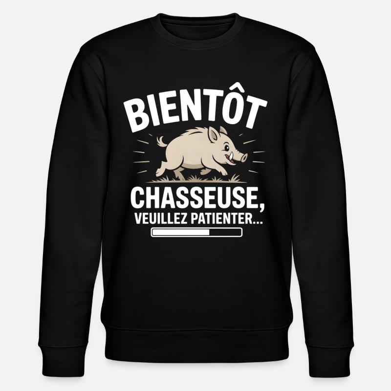 Bientôt Chasseuse - Sweat bio CHANGER Stanley/Stella Unisexe - noir
