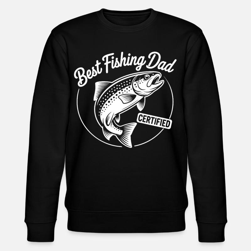 Best Angler Dad Certified - Stanley/Stella CHANGER Unisex Organic Sweatshirt - black