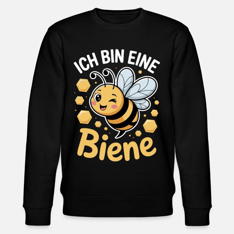 Ich Bin Eine Biene Faschingskostüm - Stanley/Stella Unisex Bio-Sweatshirt CHANGER  - Schwarz
