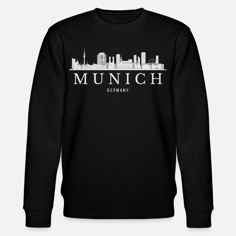 Münchner Skyline, München, Deutschland - Stanley/Stella Unisex Bio-Sweatshirt CHANGER  - Schwarz
